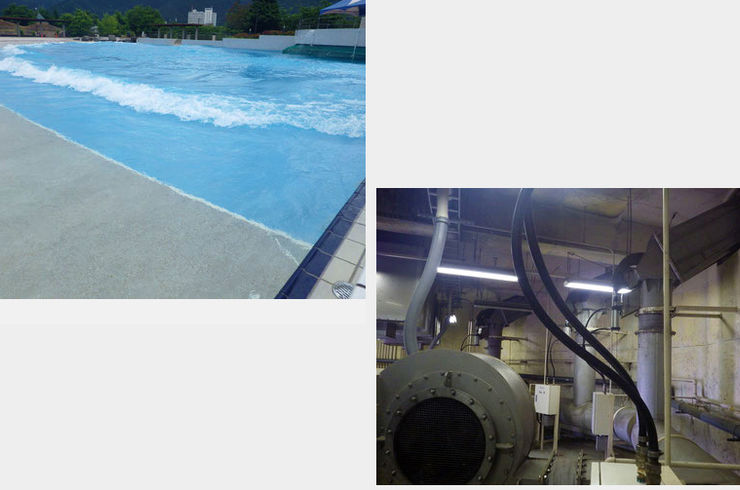 造波プールのメンテナンス