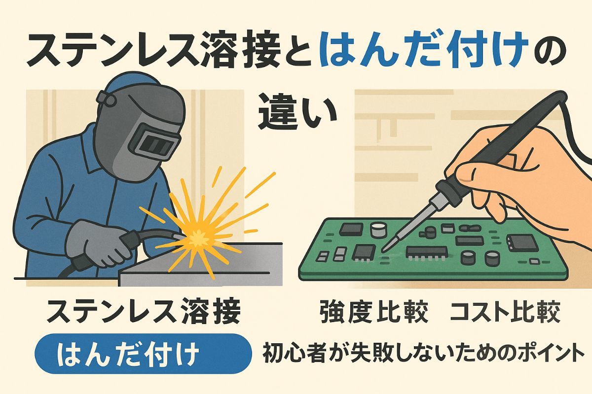 ステンレス溶接とはんだ付けの違いを徹底解説！強度・手順・コスト比較 